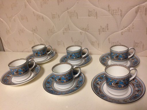 Wedgwood フロレンティーンターコイズ ソーサー カップ 6客 99