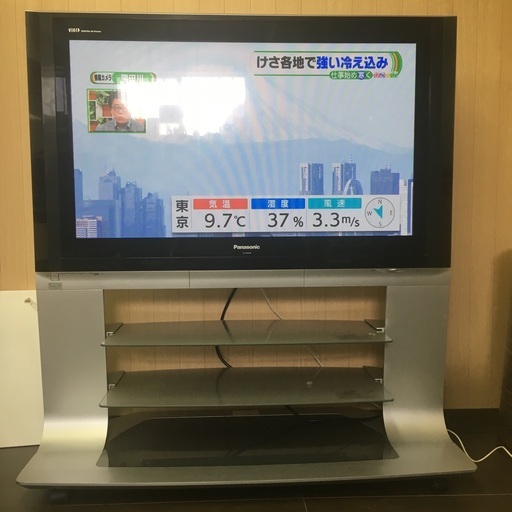 （）Panasonic VIERA デジタルハイビジョンプラズマテレビ TH-42PX500 リモコン 専用台付き 42型 ビエラ パナソニック 東HG