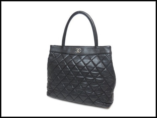 CHANEL シャネル キャビアスキン トートバッグ ハンドバッグ 黒