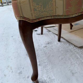 アンティーク　天然木　マルニ MARUNI　猫脚　ダイニングチェアセット　引き出し付き　6脚セット　