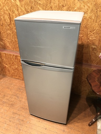 【管理KRR124】SHARP 2014年 SJ-H12W 118L 2ドア冷凍冷蔵庫