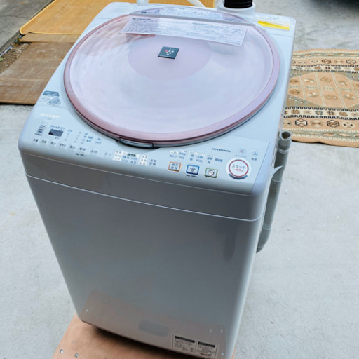 2012年製　シャープ　プラズマクラスター　縦型洗濯乾燥機　8kg ES-TX810