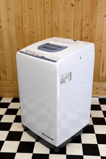 配達込み 全自動洗濯機　HITACHI　NW-T74　2018年製　7.0kg　白い約束　ブルー　シャワー浸透洗浄　ほぐし脱水　住まい