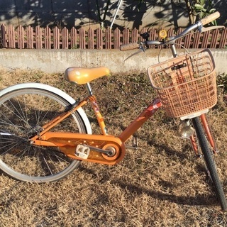 子供自転車 24インチ サビ有り 引取限定 オレンジ 女の子