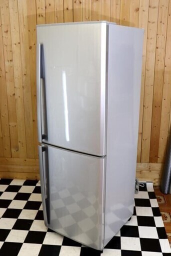 冷蔵庫　MITSUBISHI　　MR-H26R-S　2010年製　256L　2ドア　シャイニーシルバー　右開き　キッチン　住まい