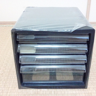 レターケース　Ａ４サイズ　書類ケース　小物整理収納　４段　黒　状態良