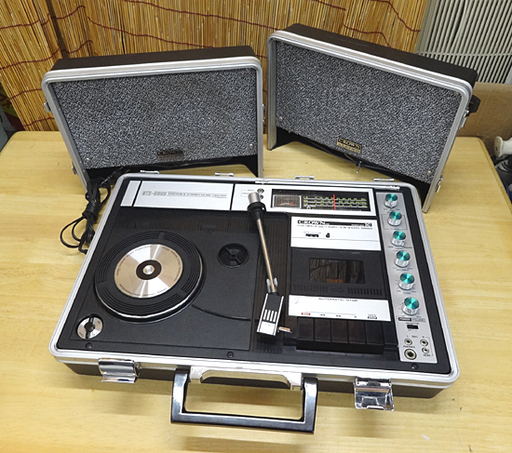 ポータブル・ステレオ・ミュージックセンター CROWN GTX-5000 動作OK CROWN トランク型携帯ステレオ GTX-5000 レコード