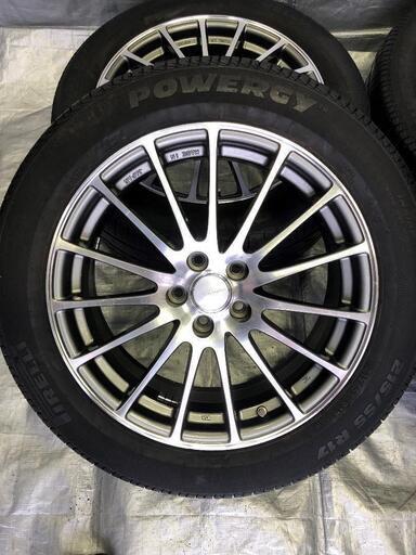 ECO FORME17インチアルミホイール 5穴 PCD100 ピレリパワジータイヤ  