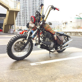 再度出品 エストレア チョッパー 単気筒四本出し SR TW カワサキ 250cc 歌舞いた バイク オフ車 再度出品 エストレア チョッパー 単気筒四本出し SR TW カワサキ 250cc