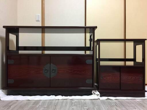 《和家具》松岡漆工の飾り棚セット