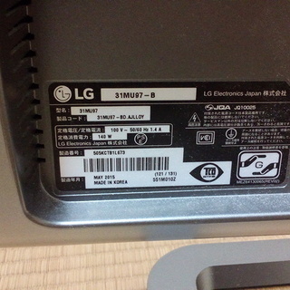 4Kディスプレイ LGモニタ　31MU97-B　ジャンク品