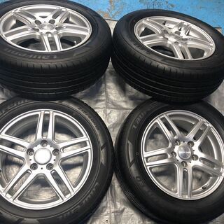 AZSPORTS16インチアルミ　５穴　PCD114.3　ラウウェンS FIT EQタイヤ215/60R/16　2018年製　エスティマ等に