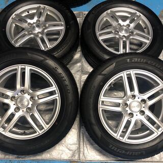 AZSPORTS16インチアルミ　５穴　PCD114.3　ラウウェンS FIT EQタイヤ215/60R/16　2018年製　エスティマ等に