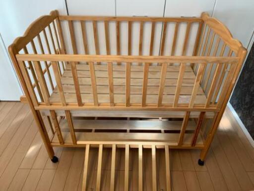 大和屋 5段階床板調節タオルかけ付すのこベビーベッド ちいら 六町のベビー用品 ベビーベッド 家具 の中古あげます 譲ります ジモティーで不用品の処分