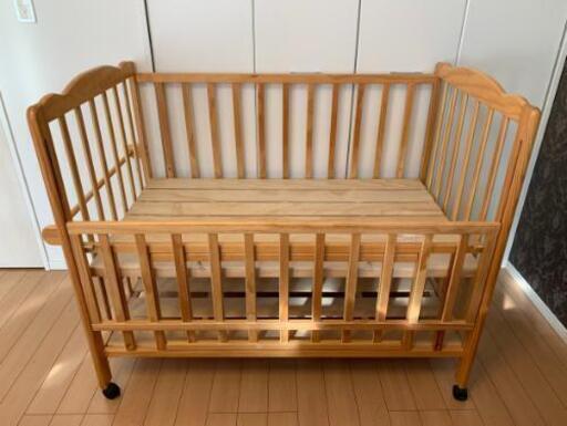 大和屋 5段階床板調節タオルかけ付すのこベビーベッド ちいら 六町のベビー用品 ベビーベッド 家具 の中古あげます 譲ります ジモティーで不用品の処分