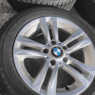 タイヤ、ホイール BMW320のアルミホイル付きスタッドレスタイヤ
