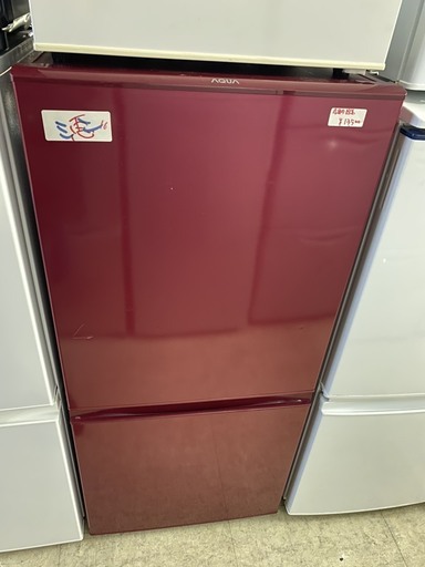 ☆中古 激安！！ AQUA　2ドア　ノンフロン冷凍冷蔵庫　157L　AQR-16E(R)形　2016年製　￥13,500！！