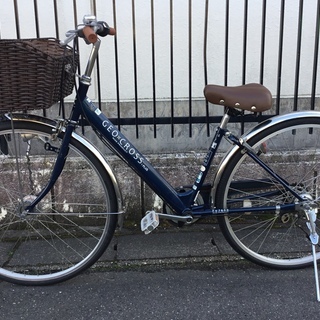美品★ジオクロス・27インチ・自転車 シマノ6段変速 ライトはLED・カゴ、サドルは新品に交換済み