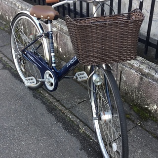 美品★ジオクロス・27インチ・自転車 シマノ6段変速 ライトはLED・カゴ、サドルは新品に交換済み