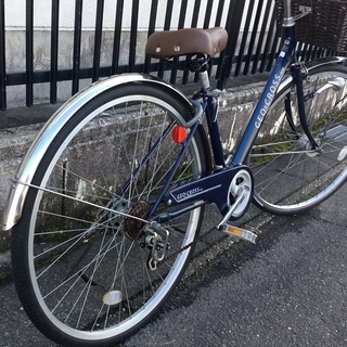 美品★ジオクロス・27インチ・自転車 シマノ6段変速 ライトはLED・カゴ、サドルは新品に交換済み