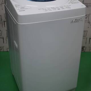 美品 東芝 全自動洗濯機 5kg ステンレス槽 グランホワイト AW-5G5