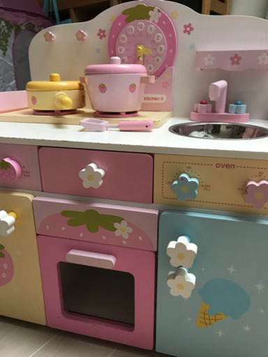 マザーガーデン  チクタクキッチン　限定カラーバージョン　木のおままごと
