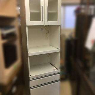 自社配送は札幌市内限定】NITORI/ニトリ 食器棚 収納棚 ホワイト 約59