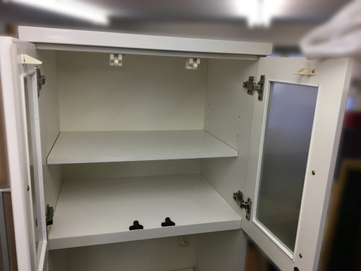 自社配送は札幌市内限定】NITORI/ニトリ 食器棚 収納棚 ホワイト 約59