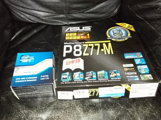 箱付き Ivy Bridge i7-3770k  マザーボードZ77 メモリ8GBセットで