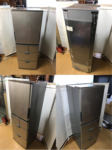 Ｃ２８８冷蔵庫/SHARP/SJ-KW42R-S/2009年製/動作品/5ドア/どっちもドア/418Ｌ/自動製氷/プラズマクラスター