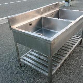 中古品 二槽シンクお売りします。