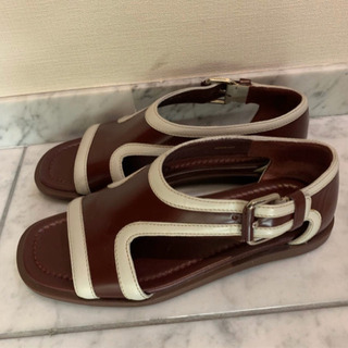 ほぼ未使用！プラダ レザーサンダル Prada leather sandals 37 1/2