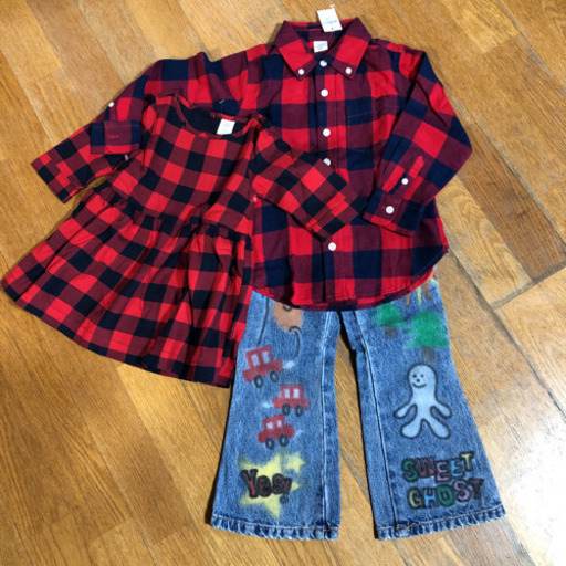 ベビーギャップ兄妹お揃いコーデ 105cm 90cm 新品 未使用 みやねぇ 小村井のベビー用品 ベビー服 の中古あげます 譲ります ジモティーで不用品の処分