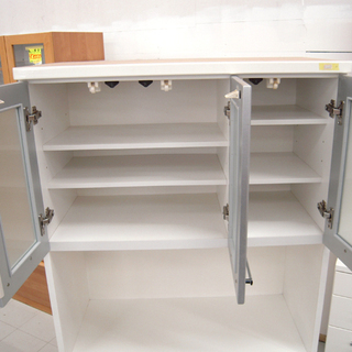 レンジボード 幅88.5×奥行42×高さ180.5cm 食器棚 キッチン家具