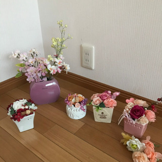 ★【お取引決定】プリザーブドフラワー＆造花アレンジメント5個セット