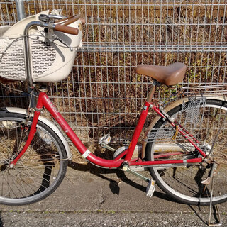 【格安】子供乗せ自転車　赤　前乗せ