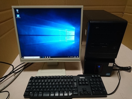 TWO TOPショップブランドパソコン i5 2400(3.1GHz) 4GB 1TB DVDマルチ 19型液晶付き Windows10