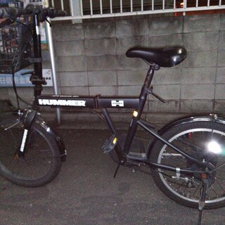 HUMMER 折りたたみ自転車 20インチ 中古 前カゴ付き