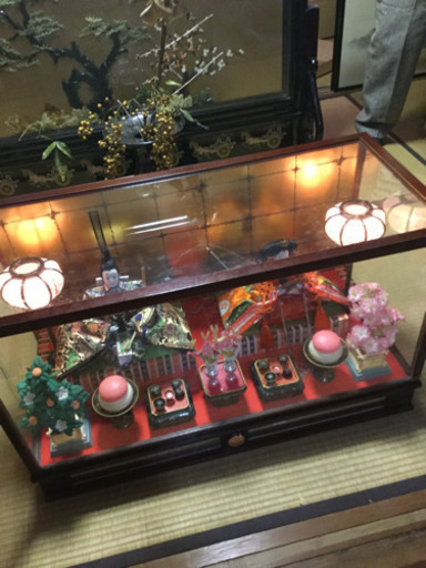豪華雛人形 ガラスケース入りひな人形お内裏様お雛様 送料無料東玉作