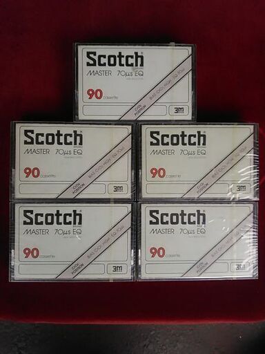 スコッチ・90分カセットテープ5本セット新品未開封レア物