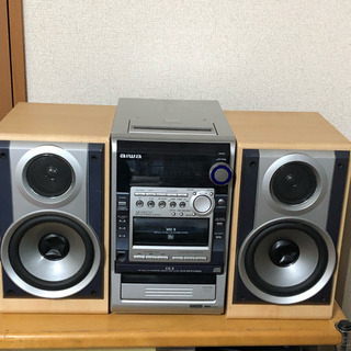【ジャンク】ミニコンポ CD MD カセット ラジオ