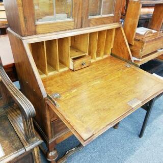 803　アンティーク・ライティングビューローブックケース