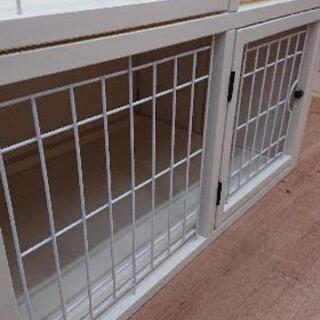 家具 木製2階建てペットケージ 折り畳み式 犬、猫兼用