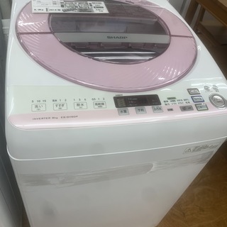 送料設置無料　SHARP 全自動電気洗濯機ES-GV80R-P SHARP 全自動洗濯機 ES-GV80P-P 8.0kg 2014年製 洗濯ネット欠