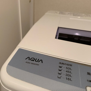 AQUA 洗濯機 AQW-S60D (容量6kg) 2016年製...