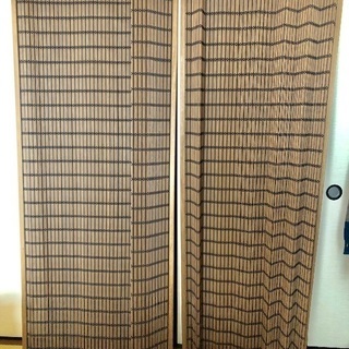 2月中旬までにお引き取りお願いします★ 木製 ウッドカーテン 2枚組