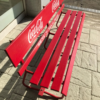 コカコーラ 木製ベンチ