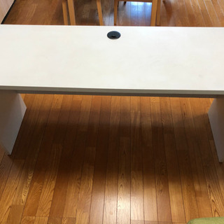 作業用テーブル　デスク　ホワイト