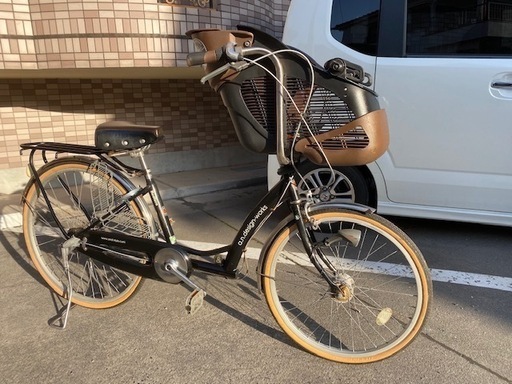 a.n design-works ３人乗り対応自転車　前方チャイルドシート付きママチャリ　２６インチ　美車　鹿児島市