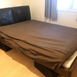 IKEA イケア stockholm ベッドフレーム ダブルサイズ 詳細は写真を参考